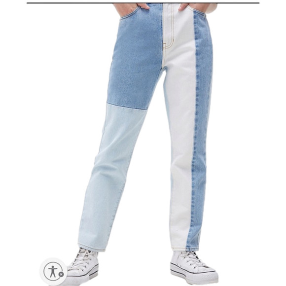 Pacsun Eco Hopper Patch Mom Jeans size 27 - Picture 4 of 11